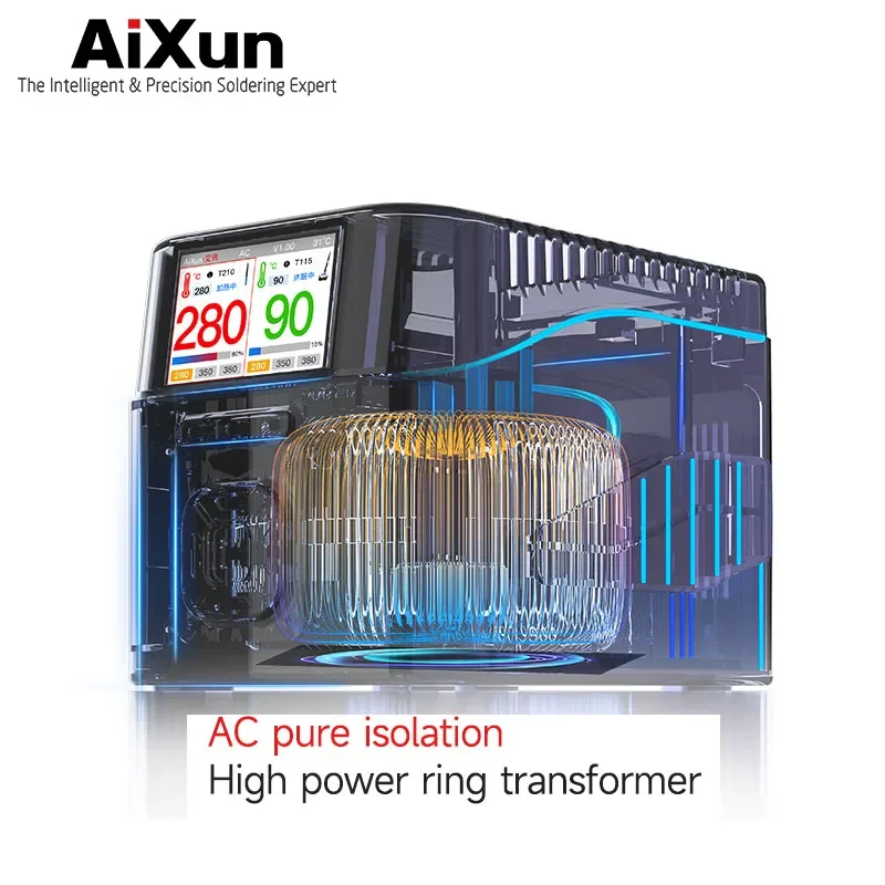 Aixun T420D Dual Chnanel Soldering Station JCID Digital Display OTA Rework Station With T115 T210 T245 Double Solder Iron Tip