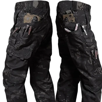 New Tactical Work Pants Men Outdoor Cargo Trousers Multi-pocket Waterproof Pant Autumn Spring Outdoor Workwear Hiking Trousers 4