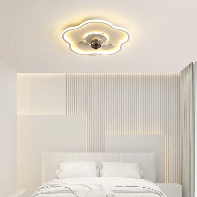 Nordic Creativity LED Fan Ceiling Light Dining Room Living Room Study Chandeliers Children's Rooms Infinite Dimming Lamp