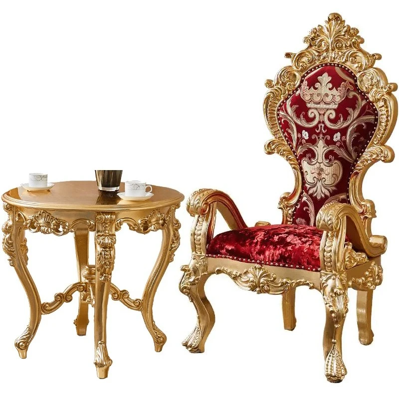 European high back chair, solid wood high back sofa chair, French high back chair