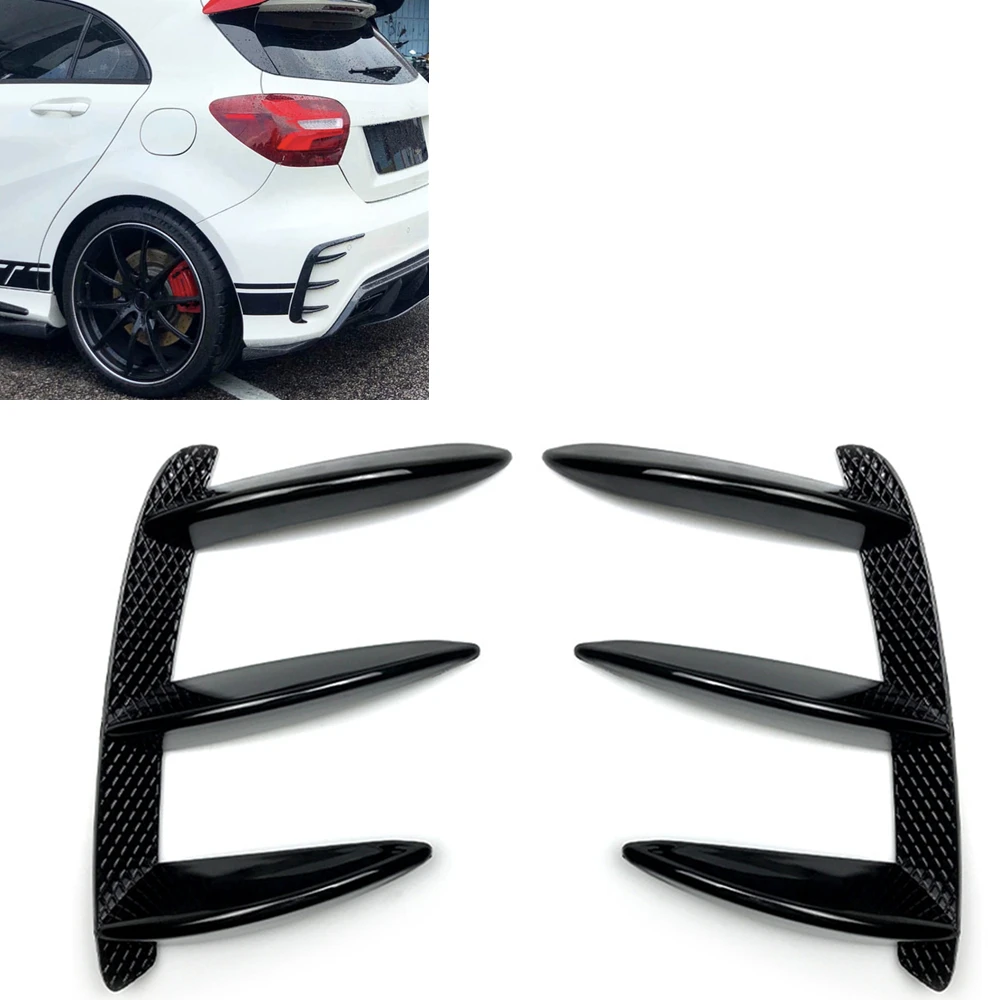 

For Mercedes Benz A Class W176 A160 A180 A200 A250 A260 A45 AMG 2013-2018 Rear Bumper Side Spoiler Trim Air Vent Splitter Canard