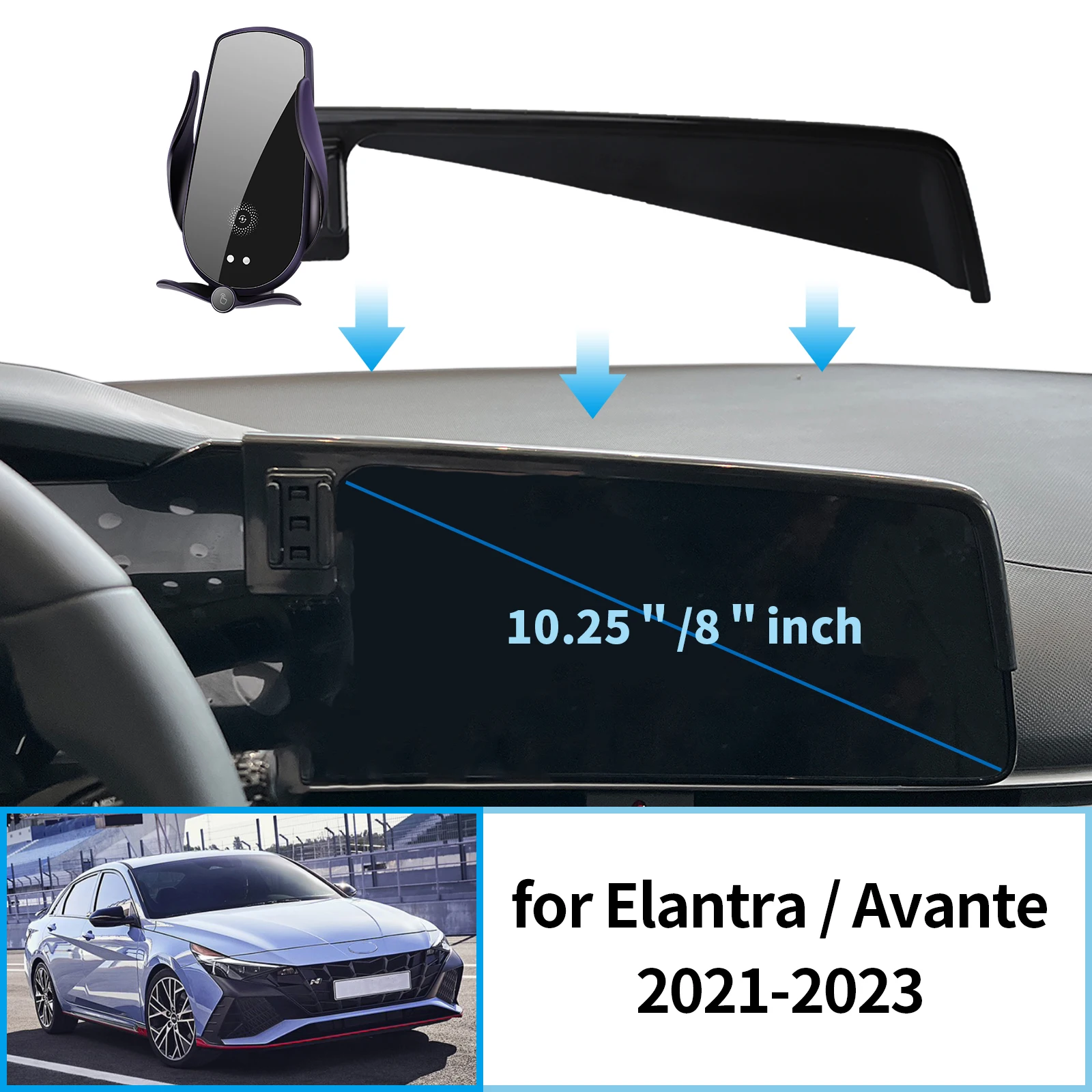 

Car Mobile Phone Holder for Hyundai Elantra Avante 2021~2023 N Line CN7 GPS Bracket Navigation Stand Auto Accessories