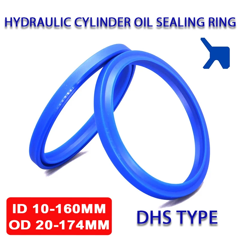 DHS Type Hydraulic Cylinder Oil Sealing Ring Polyurethane(PU) Ring Gasket Dust Ring For Piston Rod Shafts ID 10-160mm