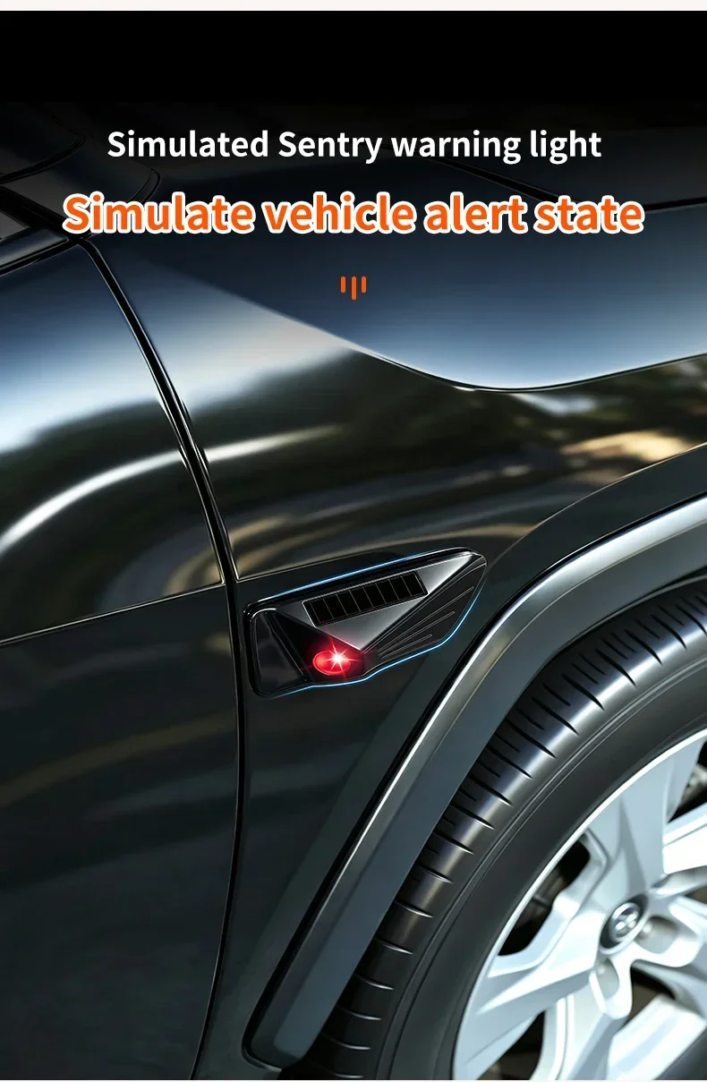 Auto-Solar-Simulations-Sentinel-Modus-Lichtblatt-Panel, Diebstahlschutz-Überwachungs-LED-Taschenlampe, Modifikations-Dekoration, Universal – Detail 9