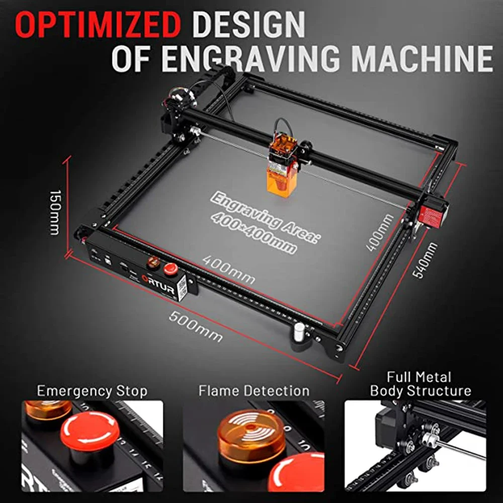 Fast Delivery ORTUR Lazer Master 2/ PRO Laser Engraving Cutting Machine 32-Bit Motherboard Fixed Focus Laser Printer CNC Router