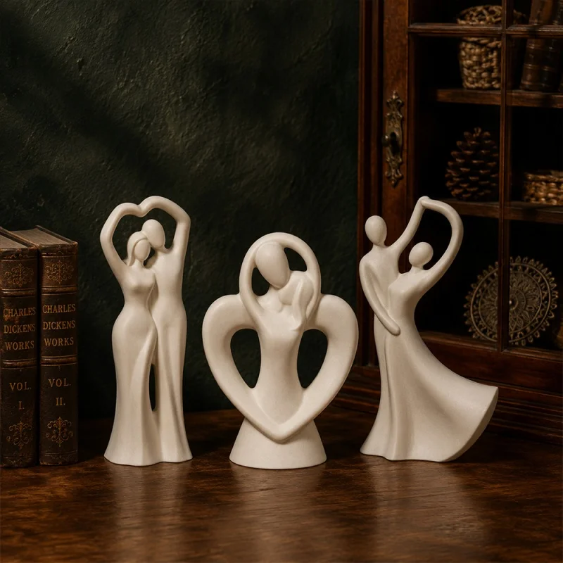 Portrait Scented Candle Silicone Mold DIY Couple Figurines Plaster Sculpture Ornaments Resin Molds Plaster Crafts Making Mould