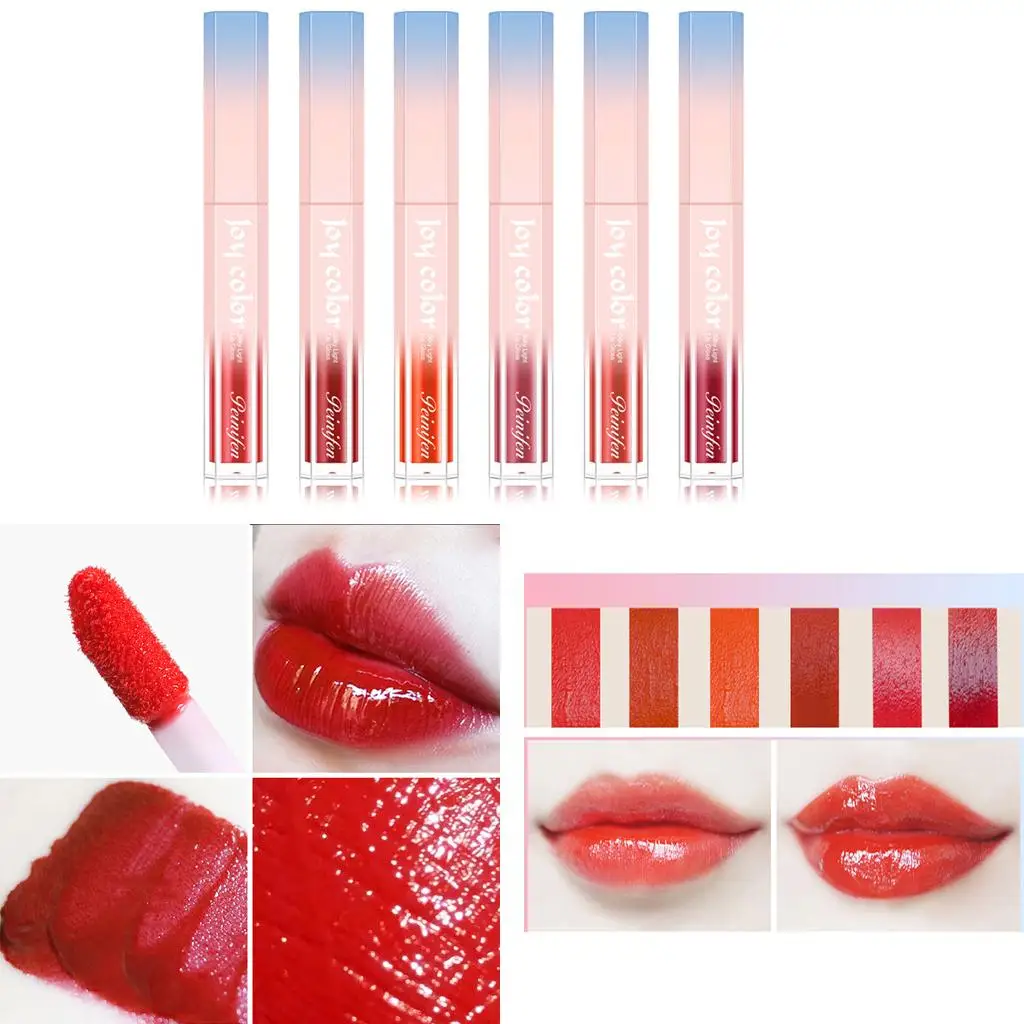 Flüssiger Lippenstift-Lipgloss, wasserfestes Lippen-Make-up, langlebige Lipgloss-Kosmetik,