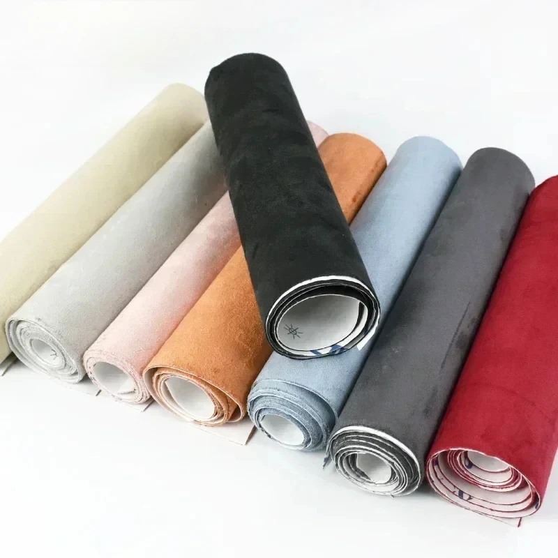 Alcantara Interior Wrap Roll Car Suede Self-adhesive Leather Fabric Upholstery Repair Vinyl Film Velvet Decoration Suede Fabrics