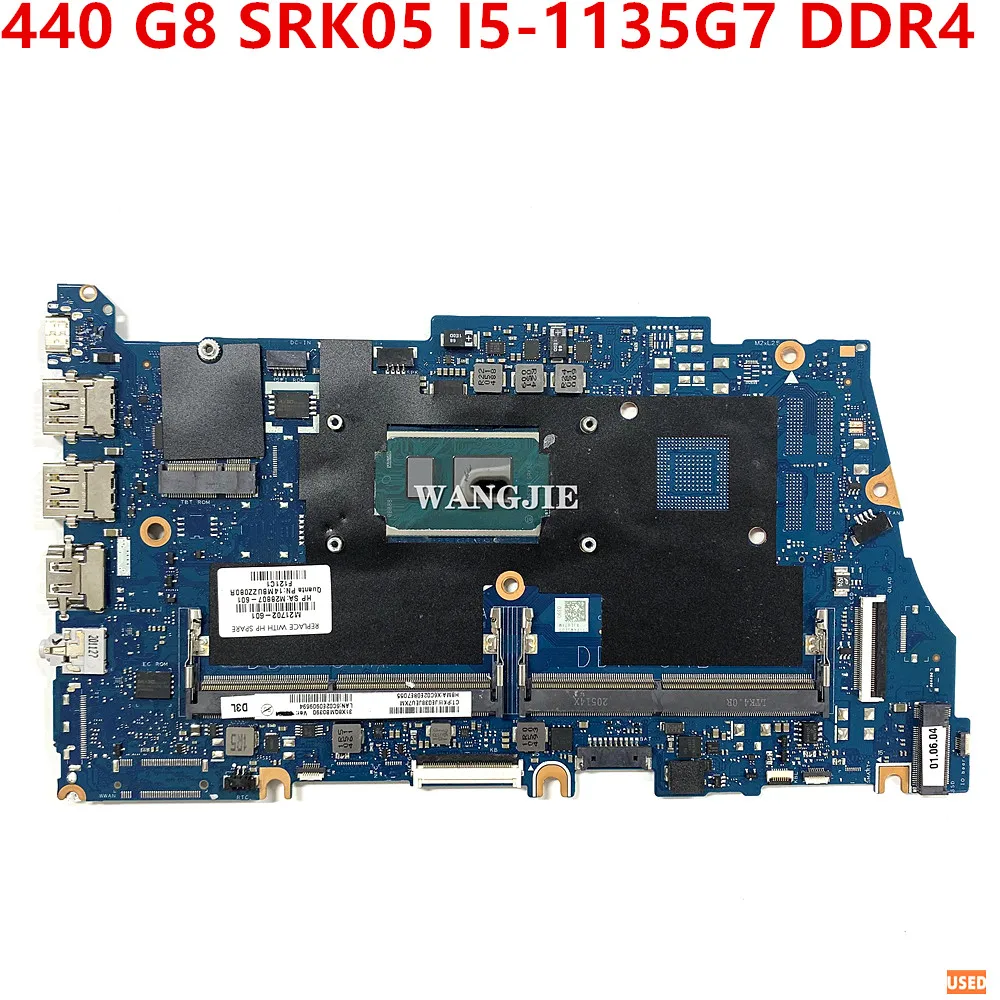 DAX8QAMB8D0-placa base para portátil HP ProBook 440 G8, SRK05, I5-1135G7, DDR4, M21702-601, M21702-001, 100%, funciona