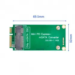 3x7cm Mini PCI-e SATA SSD to 3x5cm mSATA Adapter for Asus Eee PC 1000 S101 900 901 900A T91