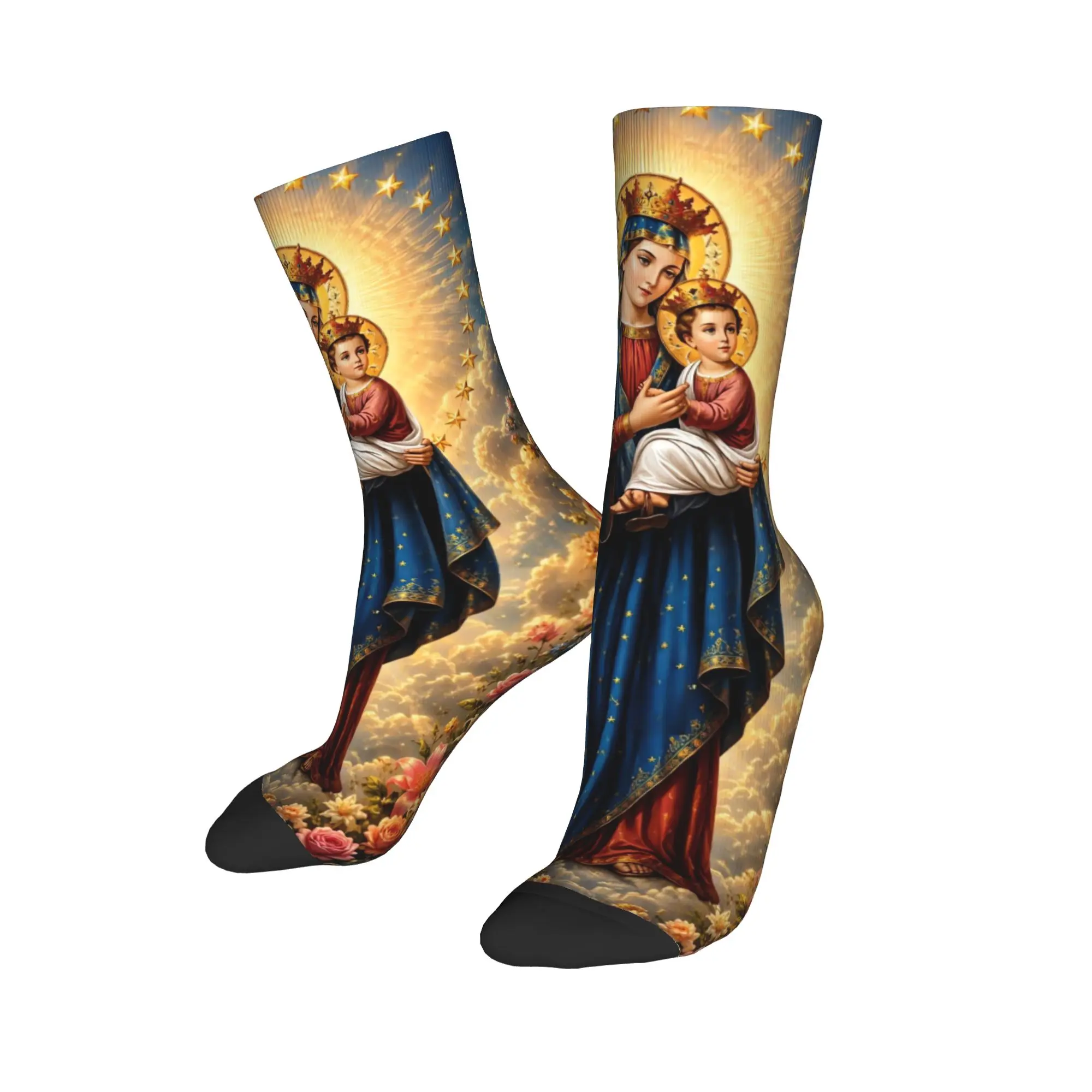 Mystic Ornate Mandala Socks  Korean Stockings Winter Anti Skid Adults Men Socks Soft Graphic Outdoor Sports Socks