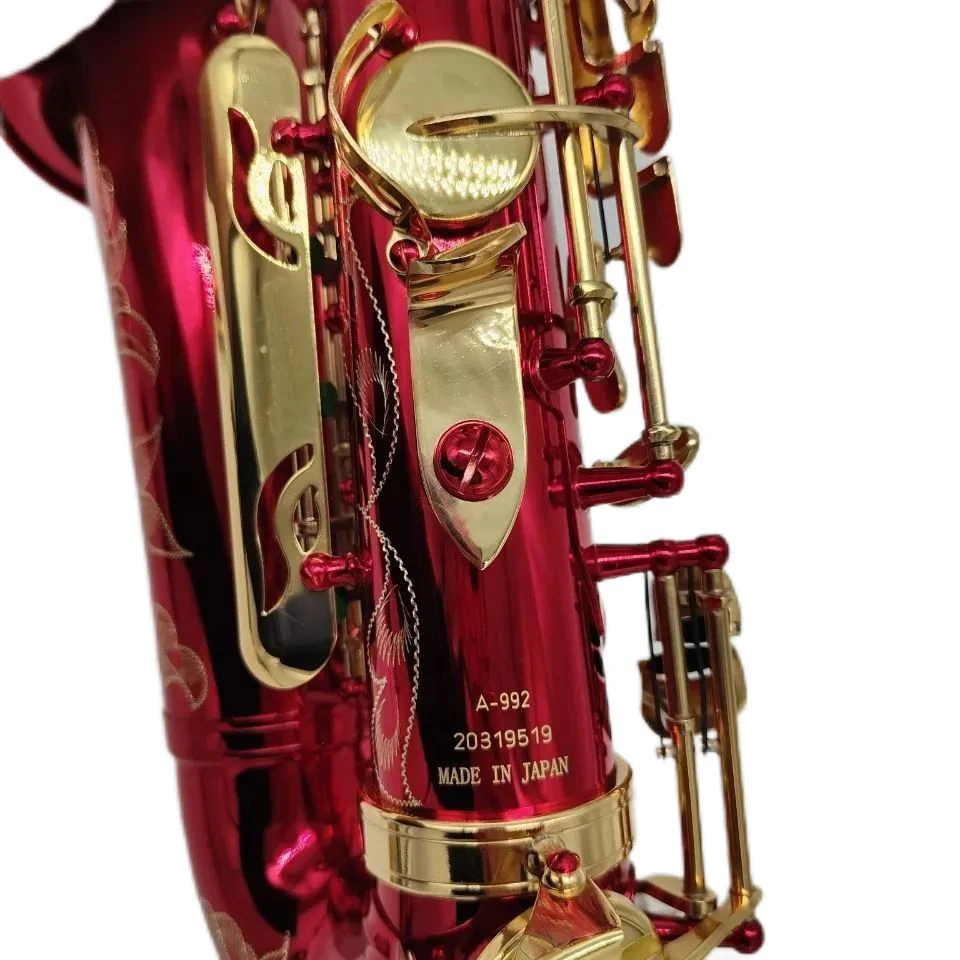 

Made in Japan Alto Saxophone Red Sax Gold Key A 992 Model With Case Sax Mouthpiece Reeds Neck Free Ship Professional Musical In