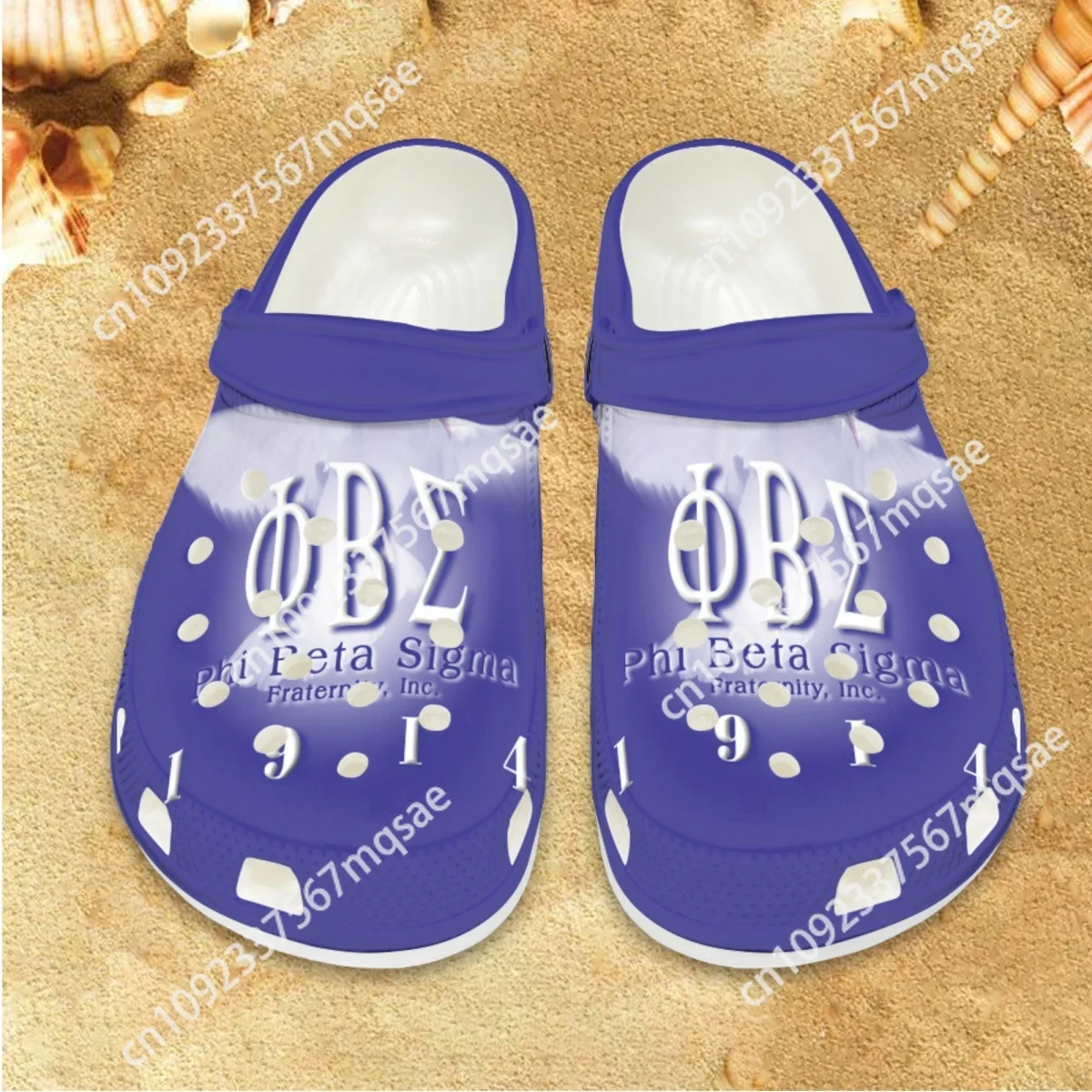 

Phi Beta Sigma Print Summer Flat Garden Shoes Lightweight Breathable Comfortable Slippers New Trend Bathroom Hole Sandals Slides