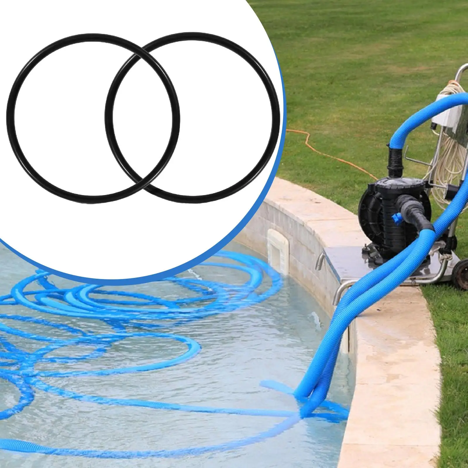 Above Ground Pool Collar O Ring Replacement R0586300 R0502300 R0502500 Rubber Seal Ring 9.4cm Easy Install Swimming Pool Spare