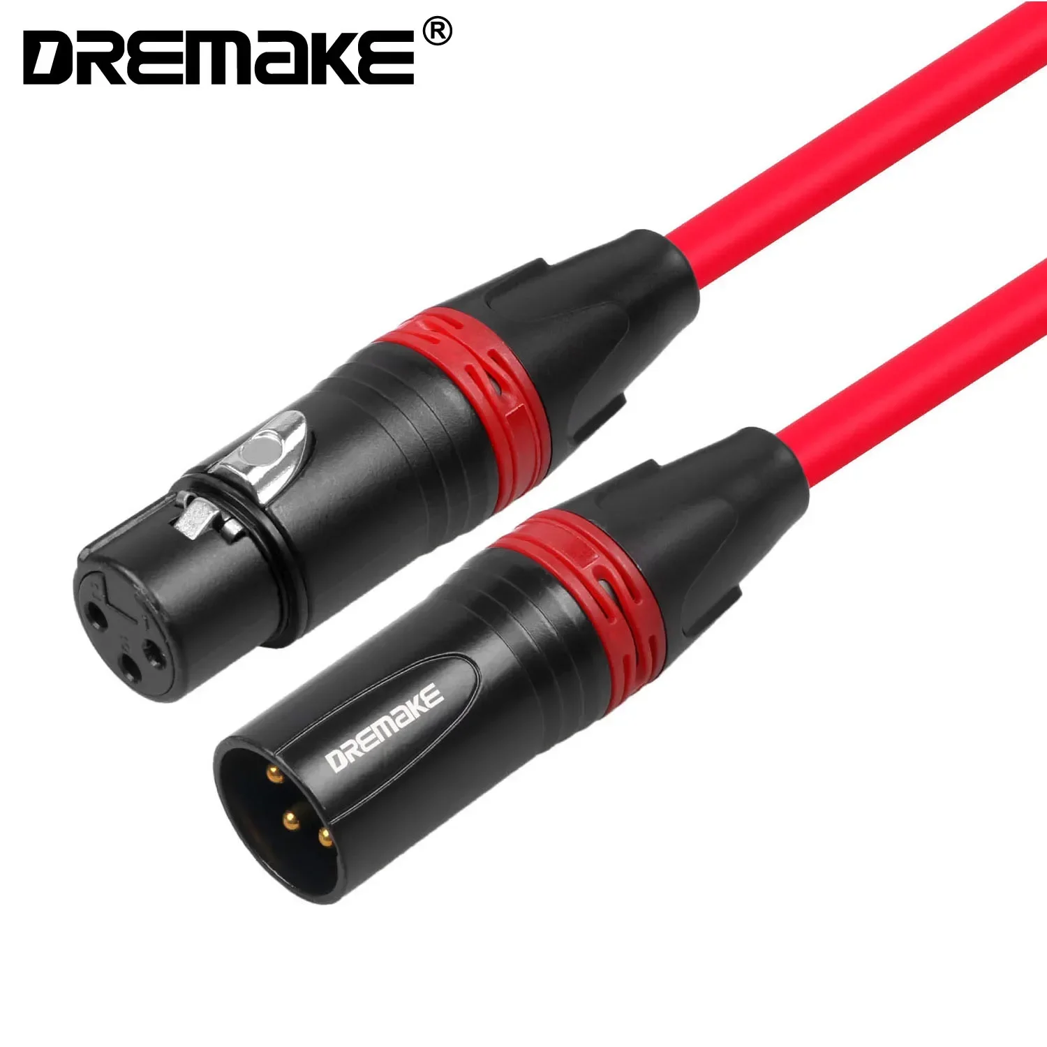 

DREMAKE 3 Pin XLR Male to Female Low Z Microphone XLR to XLR Balanced Mic Cord for Powered Speaker DMX LED Effector Aqualizer