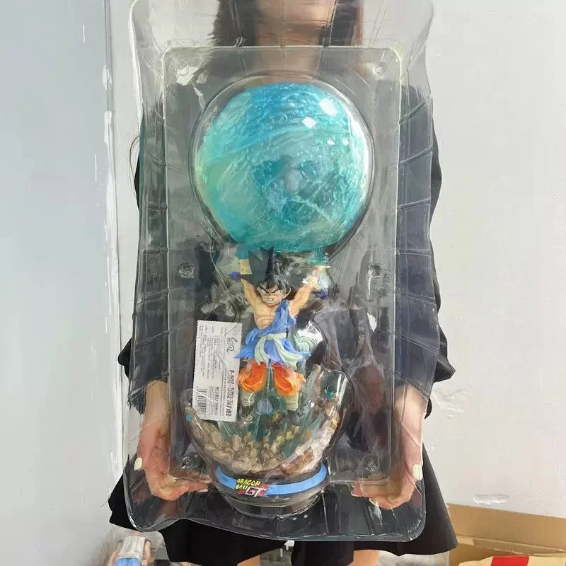 Figura de Dragon Ball de animación de 50CM, modelo de juguete de PVC, bomba espiritual luminiscente, figuras de acción de Goku, estatuas para recoger regalos decorativos