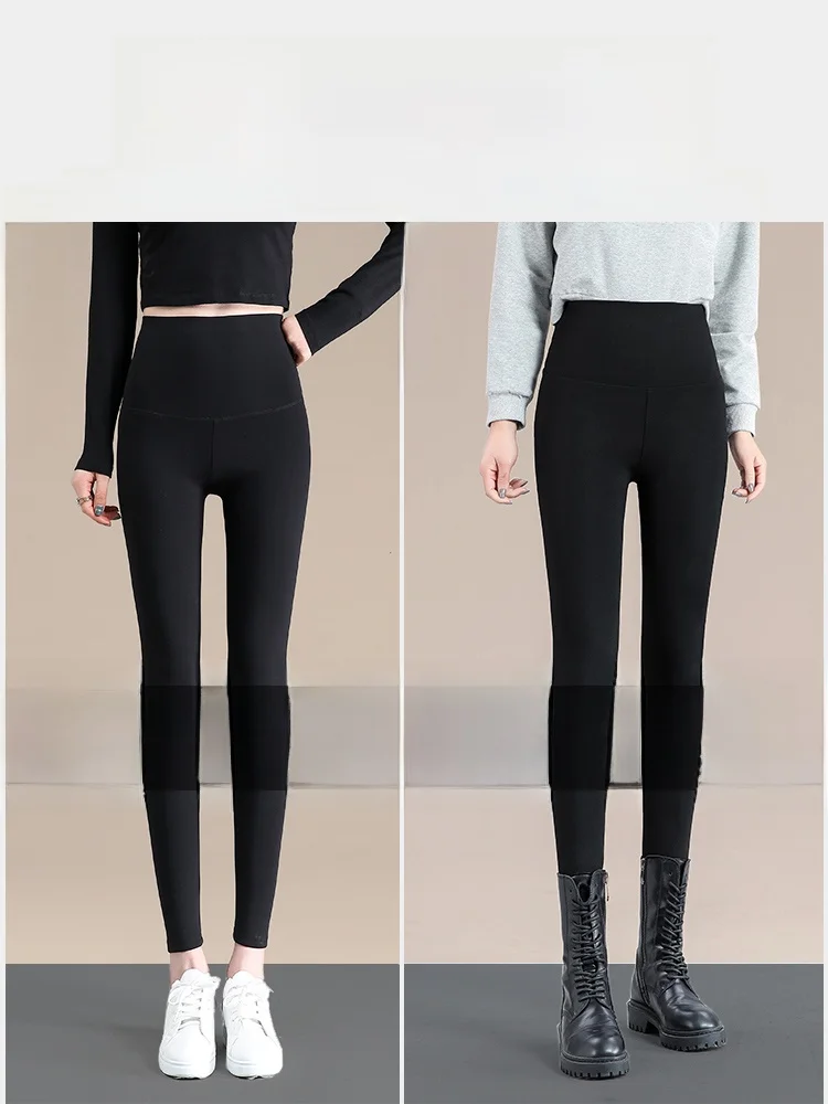 Pantalon de Yoga en velours d'agneau pour femmes, vêtements d'extérieur d'automne, Leggings serrés à neuf Points, Leggings amincissants