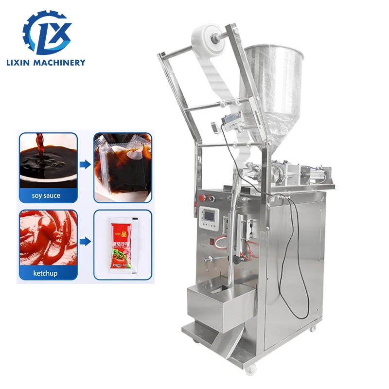 LX-100 Automatic Ketchup Chili Sauce Tomato Paste Filling Packing Machine Small Pouch Honey Oil Packing Machine