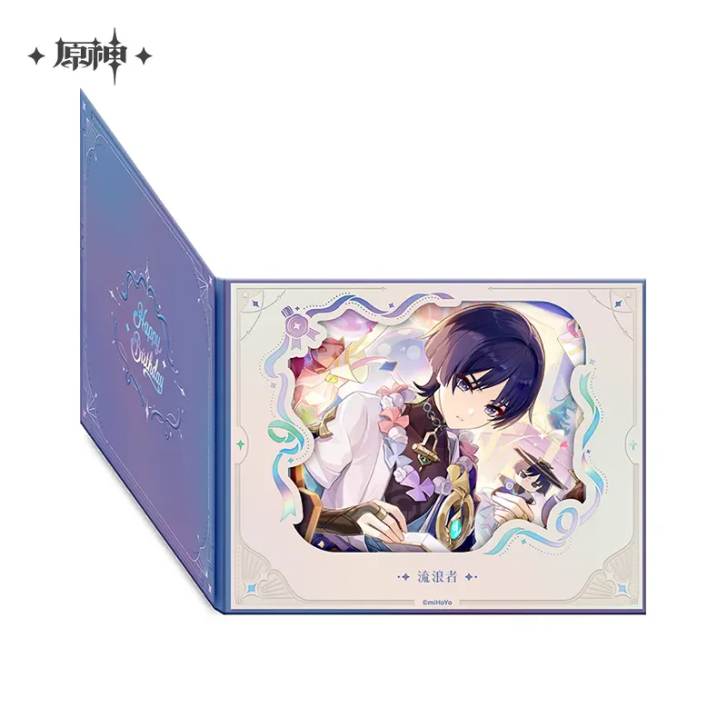 [Genuine] miHoYo Game Genshin Impact Page Turning Flower Window Colored Paper Anime Ornament Cartoon Prop Cosplay Halloween Gift