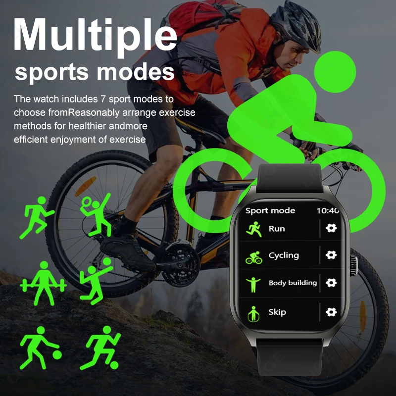 2026 Men Smart Watch Military Health Monitor Wireless Call Fitness Waterproof Sports Smartwatch for IOS Android Phones AI Voice - view 4