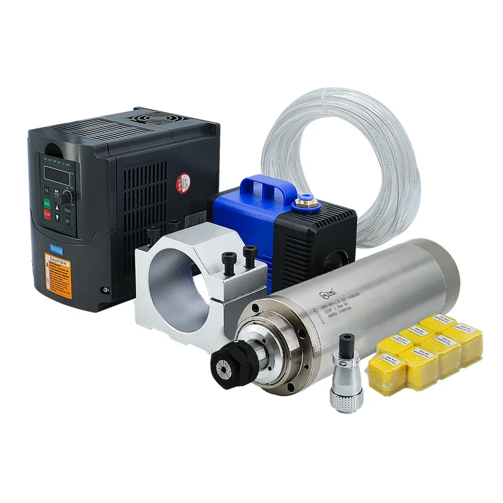 110V 220V 380V 65mm Spindle Kit 1.5KW Water Cooled Spindle 24000RPM ER11 1.5KW CNC Spindle Kit