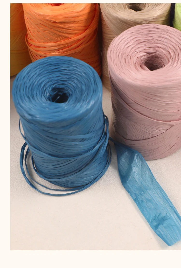 31 Farben 150m Raffia-Strohgarn für Handhäkeln DIY Strickgarn zur Herstellung von Sommer-Strandhüten Geflochtene Handtaschen Bastelbedarf – Detail 9