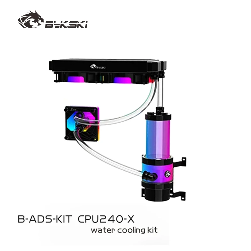 BYKSKI Waterkoeling Koeler Kit Slang Buis Set CPU GPU Waterblok Waterpomp 240mm Radiator 120mm Fan Computer Radiator Systeem