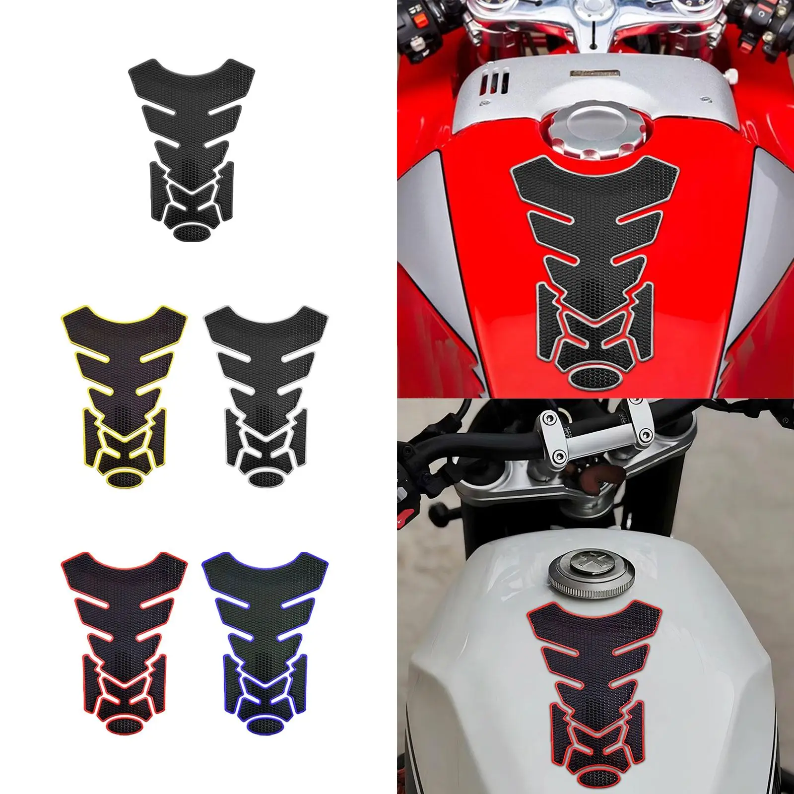 Stiker dekorasi tangki minyak, stiker Decal 3D karet sepeda motor bahan bakar Gas Cap Pad untuk Rvf400 CB400/600/1000/1300