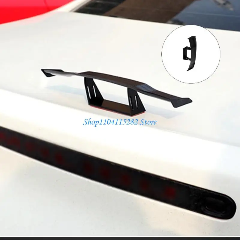 

Lightweight Auto Roof Spoiler Sticker No Drill Required ABS Material Universal