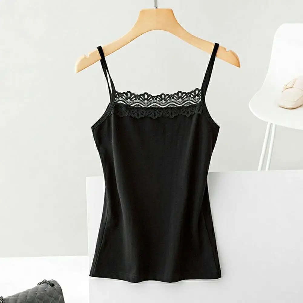 Zomer Kant Dames Top Spaghettibandje Vest Effen Kleur Koreaanse Mouwloze Dames Hemdje