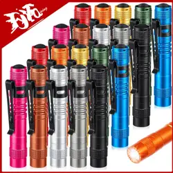 Newest Mini Portable LED Pen Light With Clip Ultra Bright High Lumens Pocket Handheld Flashlight Torch Camping Outdoor Emergency