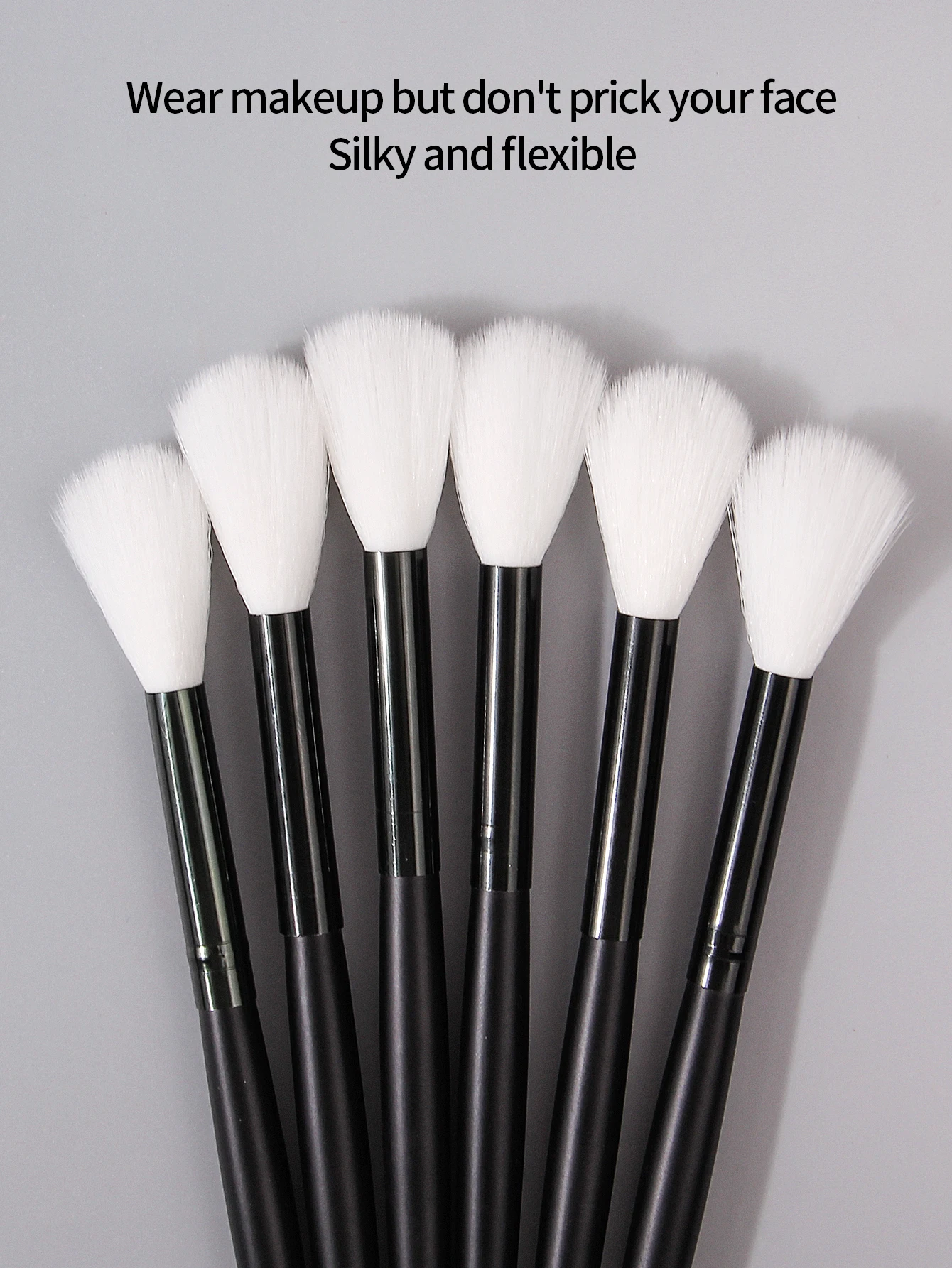 6 uds cepillo resaltador tipo llama cepillo para ahorros cepillo para detalles de brillo facial herramienta de pincel de maquillaje facial multifuncional