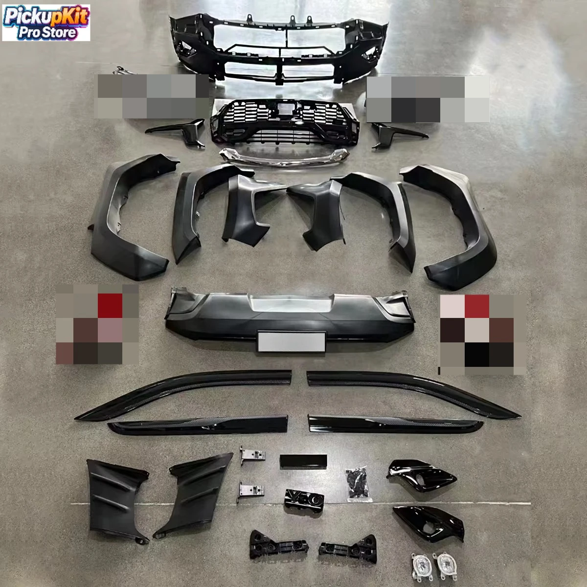 

Hilux Revo Rocco 2016-2019/Ranger T6-T8 2012-2021 Комплект кузова — обновление до 2024 F150 Raptor Style Direct Fit