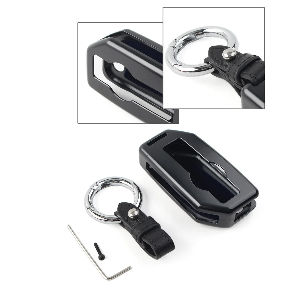 Aluminum Alloy Motorcycle Remote Control Key Case Shell Cover For BMW R1200GS R1250GS R1200RT K1600 GTGTL F850 750GS Black