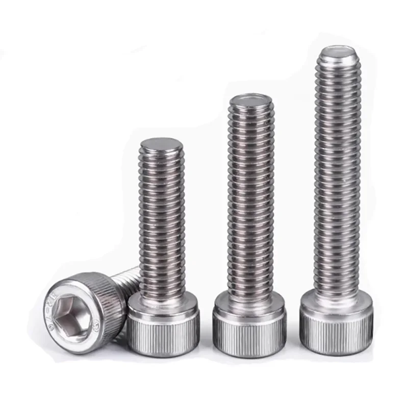 Parafusos de cabeça sextavada Allen de aço inoxidável M3 M4 M5 M6 M8 extra longo 4mm a 200mm