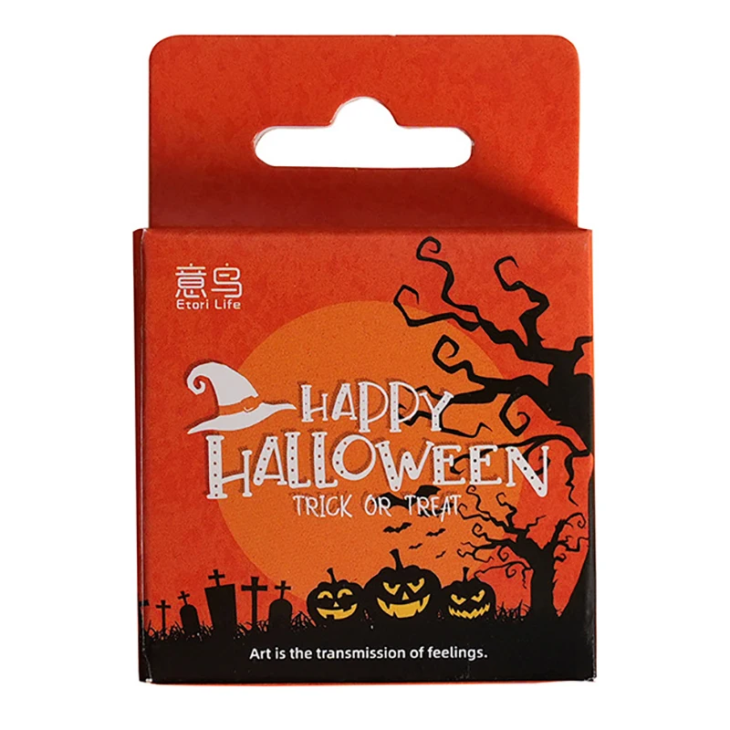 Paquet d'autocollants drôles d'Halloween, matériel de bricolage, tasse décorative, cahier, téléphone portable, jouet de scrapbooking, cadeau pour enfants, 46 pièces par boîte