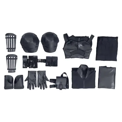 Bruce Role Bat Cosplay Fantasia Svart Kostym Superhjälte Män Rollspelande Stridsuniform Mask Hjälm Handskar Midjeväska Halloween 10 best sales Batman Fantasy - №4