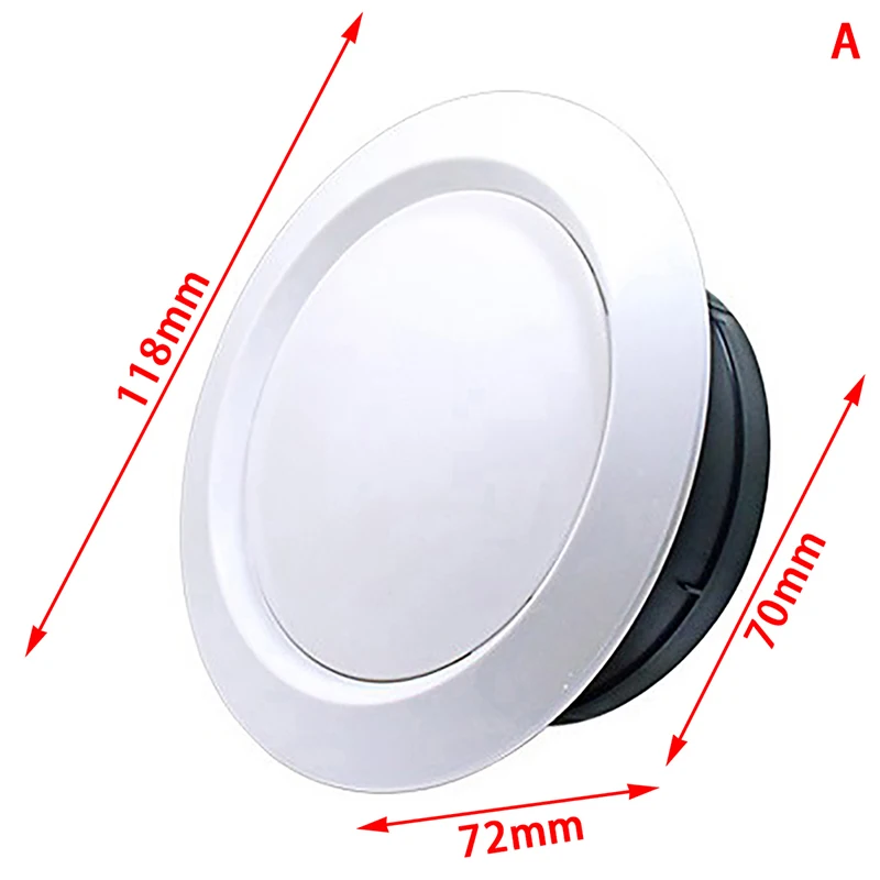 1PC Adjustable Air Ventilation Cover Round Ducting Ceiling Wall Hole Air Vent Grille Louver Kitchen Bath Air Outlet Fresh System