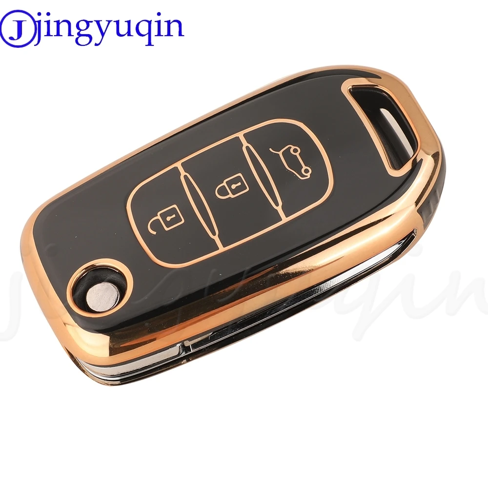 JYQ TPU Auto Remote Key Shell Case Cover For Renault Kadjar Captur Megane Sandero Stepway Logan Clio 5 Arkana Car Accessories