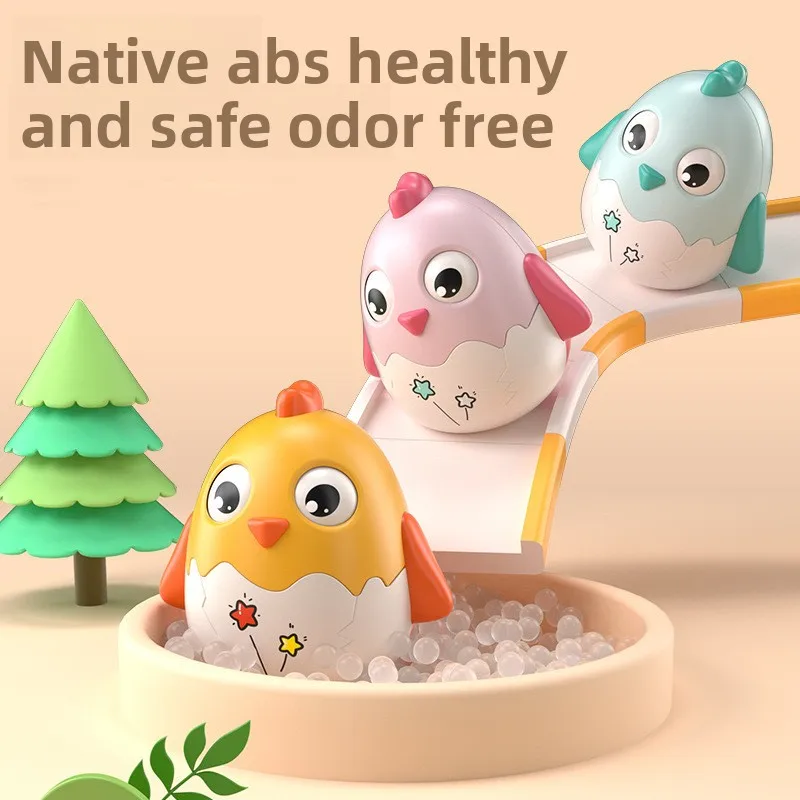 لعبة بهلوان كبيرة لطيفة على شكل دجاجة لطيفة للأطفال، خشخشة تعليمية للتعلم المبكر للأطفال، مثالية للأولاد والبنات #1