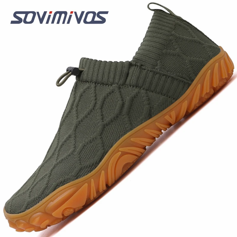 Zapatos descalzos anchos para hombre, zapatillas minimalistas para correr por senderos al aire libre, ligeros y transpirables