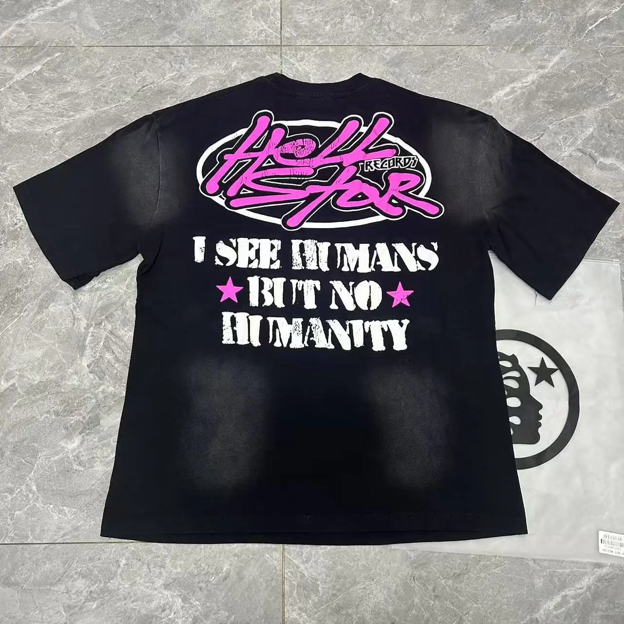 Retro Style Cotton T-Shirt for Men And Women with Print Design Short Sleeve Worn INS Style Loose Fit High Street Fashion