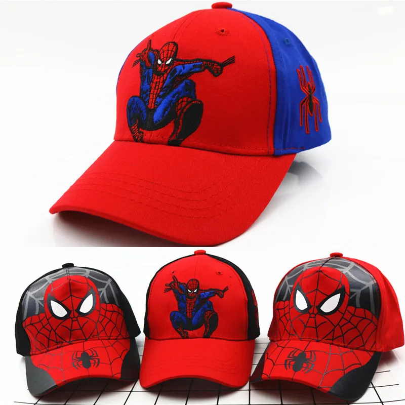 Spring, Summer, And Autumn Styles Children'S Hat Children'S Baseball Cap Children'S Duckbill Cap Gift Spider Man Hat Sunscreen