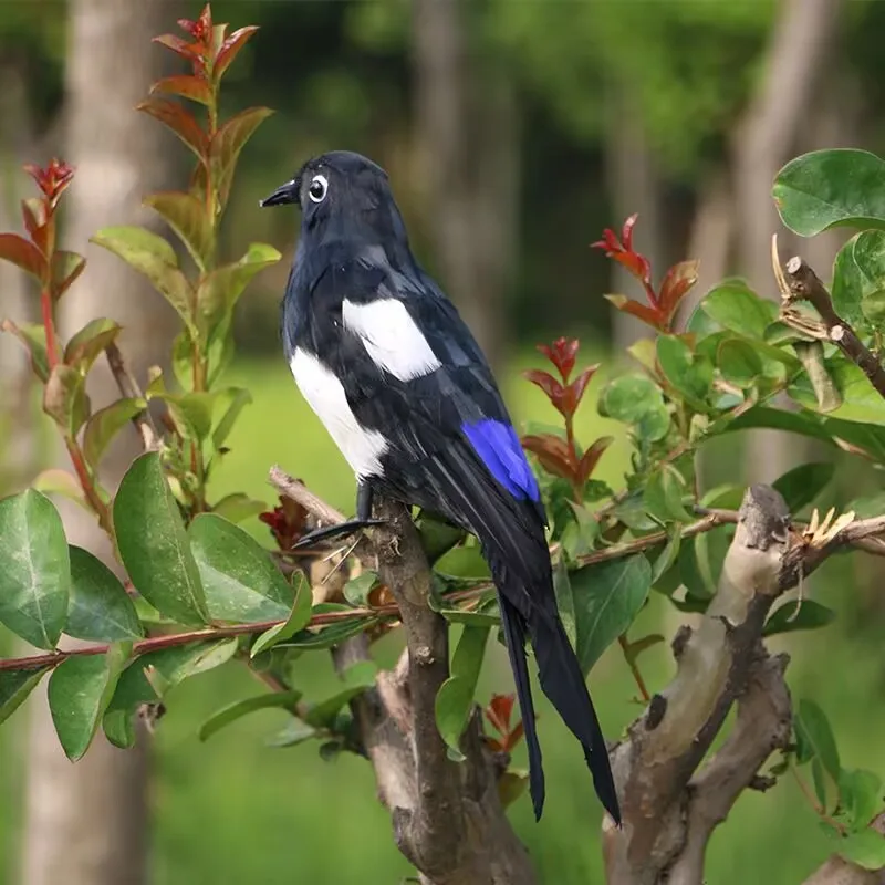 Magpie Simulation Bird Model Foam Feather Home Lawn Garden Decoration Props Realistic Wild Animal  A2999
