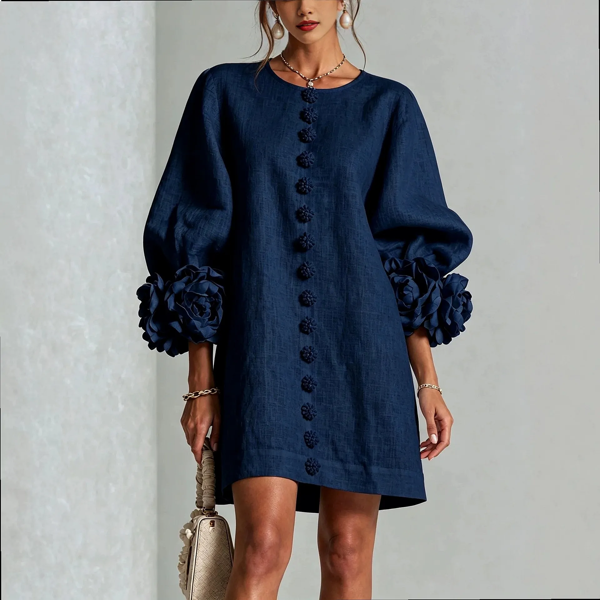 French Floral Lantern Sleeve Dress Dresses Spring Summer Evening Gown