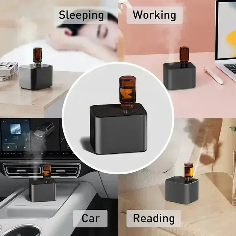 Безводный диффузор для ароматерапии, диффузор эфирного масла, холодный туман, 2200 мАч, портативный на батарейках для путешествий, дома, йоги, офиса