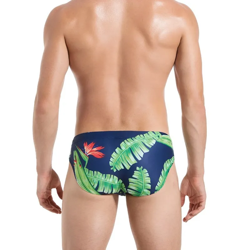 

Men's Swim Trunks Triangle Print Trunks European and American Low Waist Cup Trunks Hot Spring Beach Swim BS405