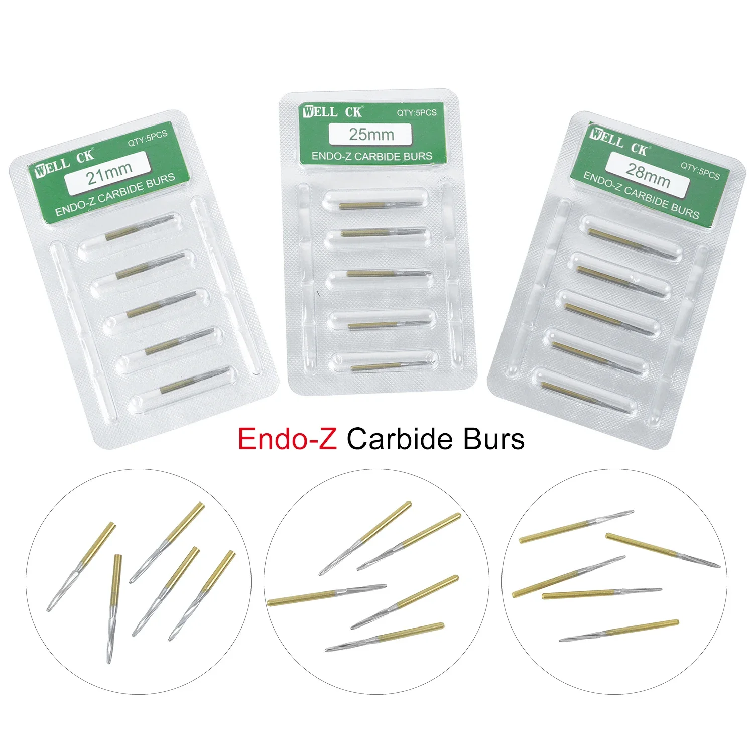 5pcs/Pack Tomenty FG Series Dental Endo Z Carbide Tungsten Burs Drill Zekrya Tooth Extraction Burs For High Speed Handpiece