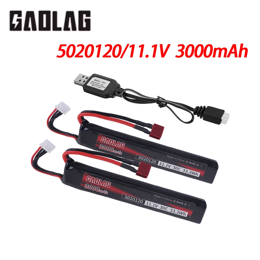 Wiederaufladbare 5020120 Lipo-Batterie 11,1V 3000mAh für Elektrische Spielzeuge Luftpistole