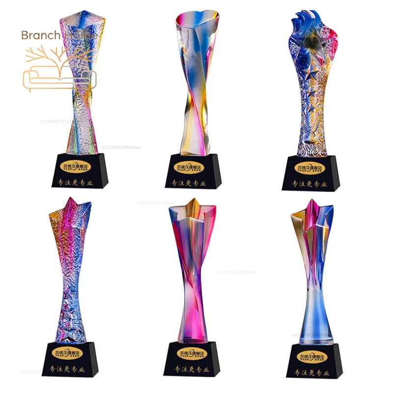 Crystal Trophy, Custom-made, annual meeting Award, Souvenirs, Home Decoration Collection, Creative, New Color